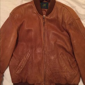 CARMEL COLORED LEATHER JACKET